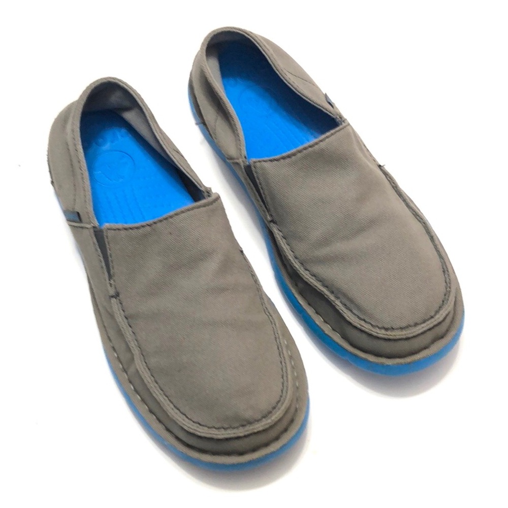 Men’s Crocs Gray Side Gore Slip on Shoes size 7